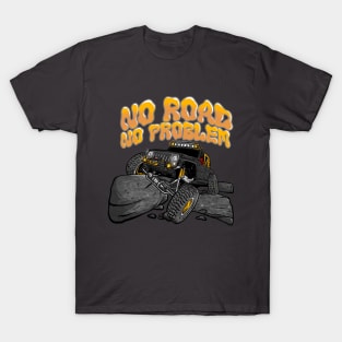 Grey Jeep Flex No Road No Problem T-Shirt